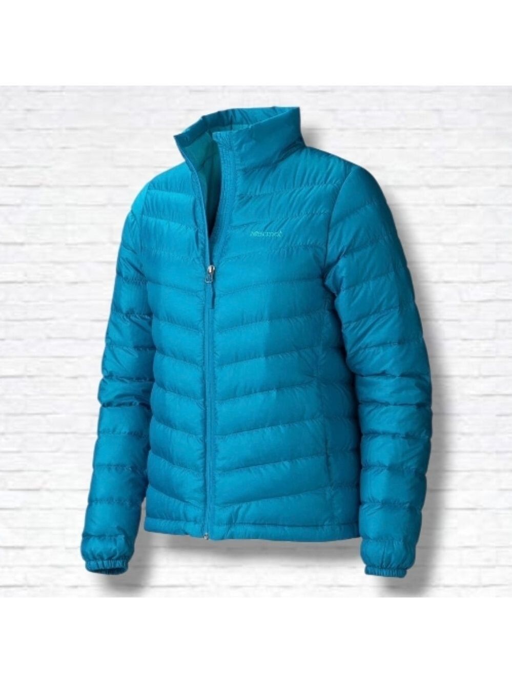 Marmot "Jena" Teal Blue 800-Fill Down Water Repellant Jacket Size M Womens